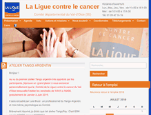 Tablet Screenshot of ligue-cancer-valdoise.net